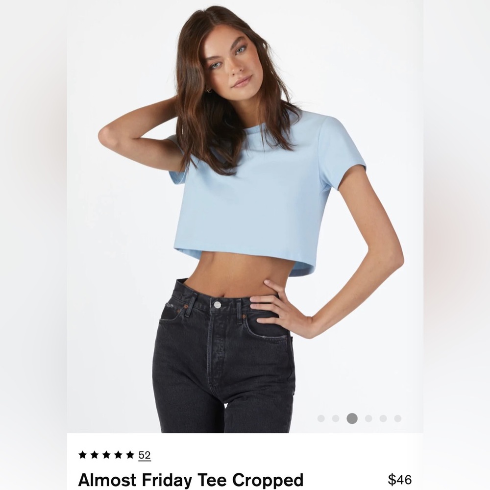 Womens Cuts Almost Friday Tee Cropped Size Medium
